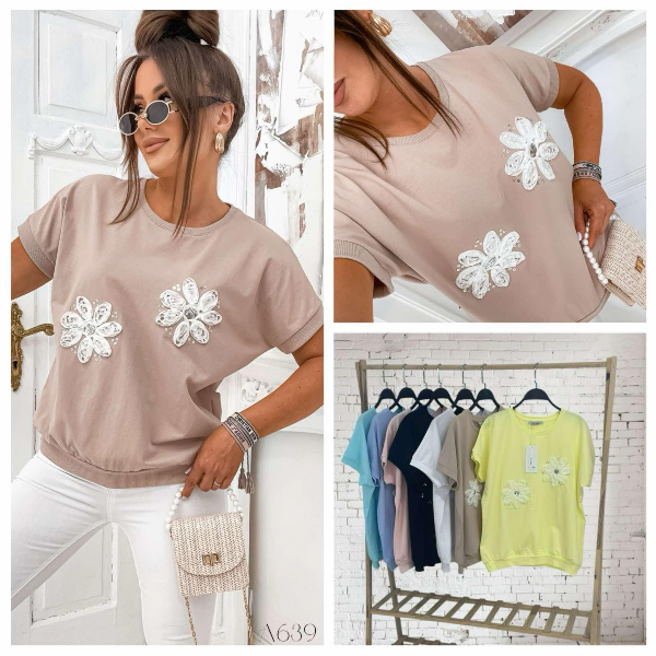 Bluzki damskie Roz Standard, Mix Kolor Paczka 10 szt